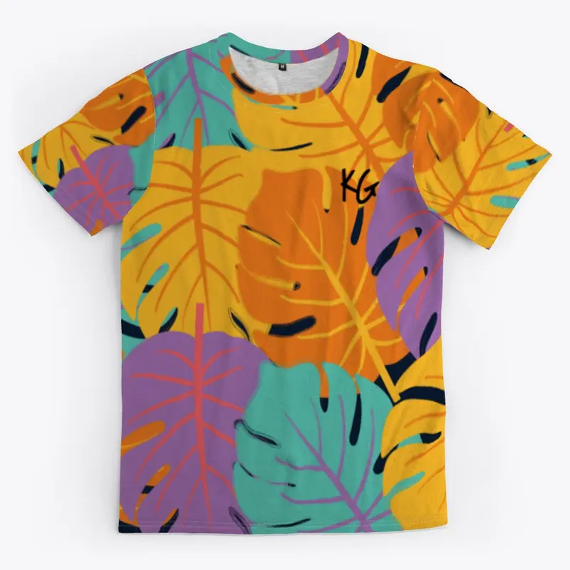 LEAF PRINT UNISEX TSHIRT